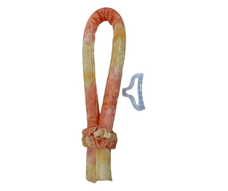 Bigudiu tip panglica ribboncurl, model curcubeu, accesorii incluse, usor de utilizat, 90 cm, portocaliu, Doty  90x5 cm