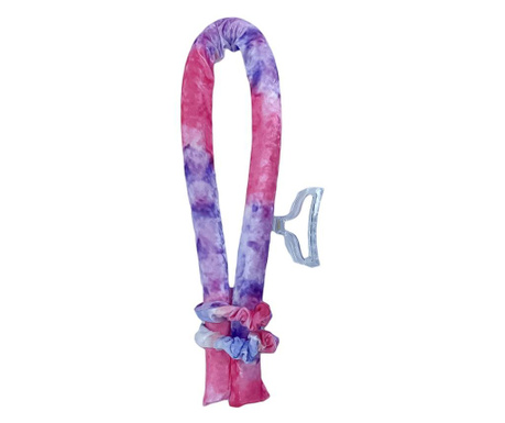 Bigudiu tip panglica ribboncurl, model curcubeu, accesorii incluse, usor de utilizat, 90 cm, mov/roz, Doty  90x5 cm