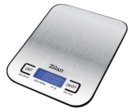 Cantar alimentar digital Zilan ZLN2984 Gri, capacitate 5000g, inchidere automata