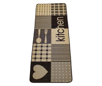 Covor antiderapant flex, model kitchen, crem  75x200 cm