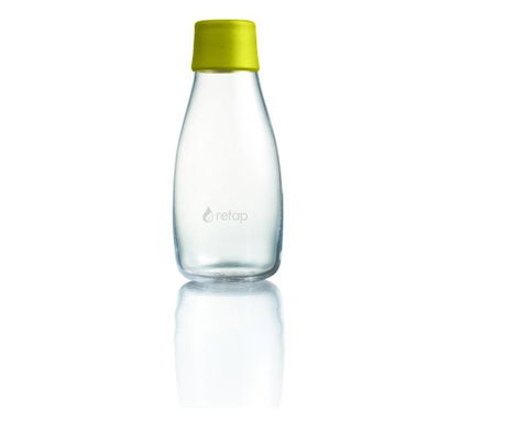 Бутилка за вода 0,3 л, лимон 100% био разградима капачка, скандинавски дизайн retap  6.3x6.3 см