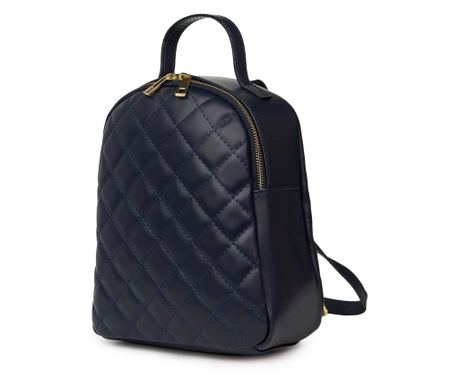 Rucsac din piele matlasata Mateo bleumarin