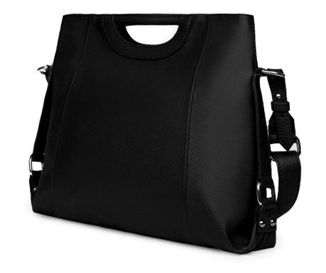 Geanta de dama din piele naturala Agatha neagra