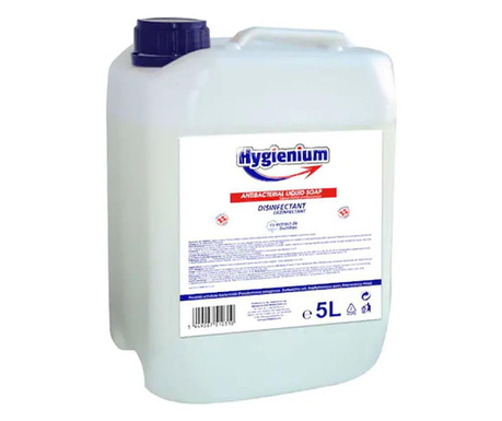 Sapun lichid dezinfectant Hygienium, cu extract de cotton si efect antibacterian, 5000 ml