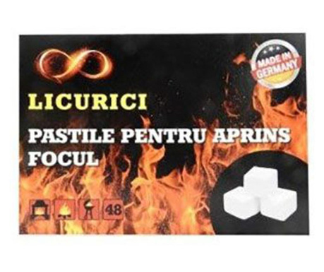 Pastile pentru aprins focul , albe, Licurici ,48 buc/cut