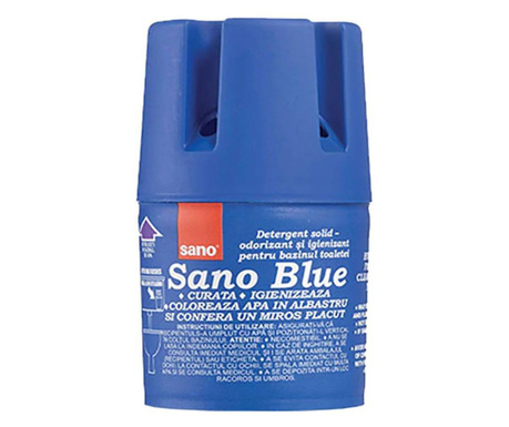 Odorizant solid Sano pentru rezervorul toaletei, Albastru, 150g