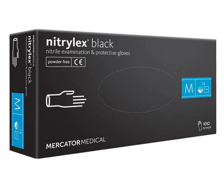 Manusi unica folosinta Nitrylex negre marimea M