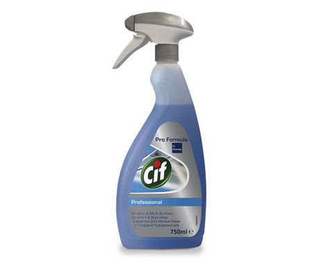 Detergent concentrat pentru geamuri si otel inox Cif Professional 750ml