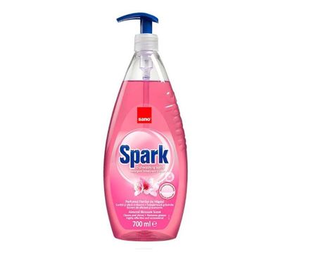 Detergent vase cu balsam cu pompita Sano Spark Migdale, 700 ml