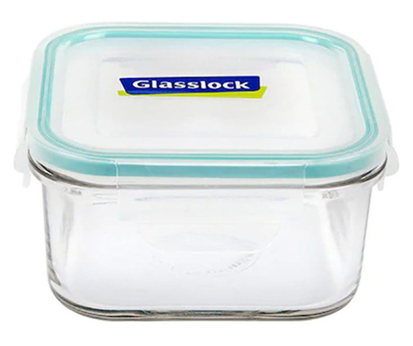 Cutie Glasslock, patrata, din sticla, cu capac plastic, 480 ml