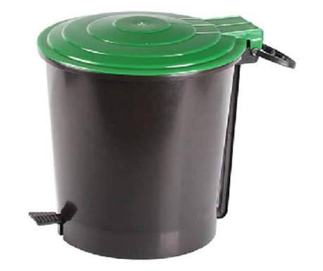 Cos gunoi, 10 litri, Ergo, negru/verde
