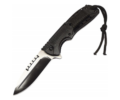 Cutit briceag tactic Browning 21 cm, model Black Commander cu sistem de blocare lama, negru