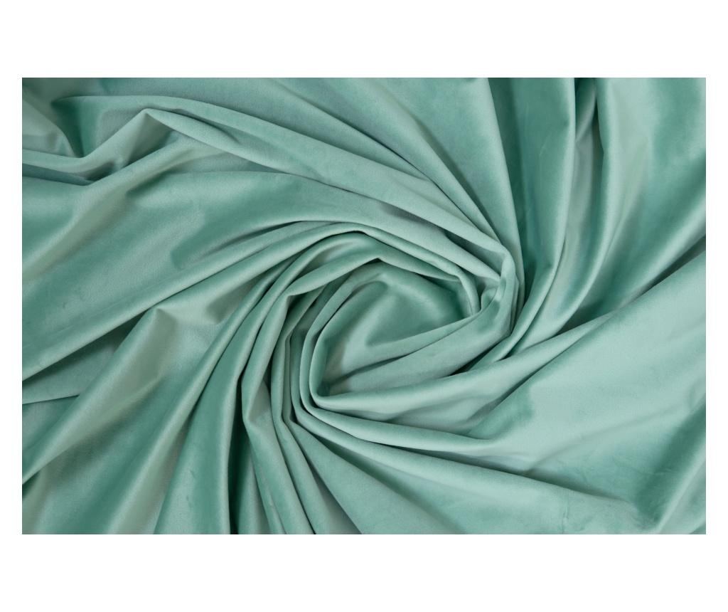 Set od 2 baršunaste zavjese, mint zelene, s trakom, poluprozirne, 250x250 cm - 6