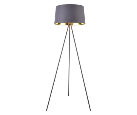 Állólámpa manchester 3-lábú lámpa padlólámpa e27 fém-textil szürke-arany 150 cm [lux.pro]