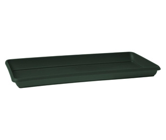 Farfurie rectangulara pentru jardiniera Venezia XL, lungime 100 cm, culoarea verde inchis