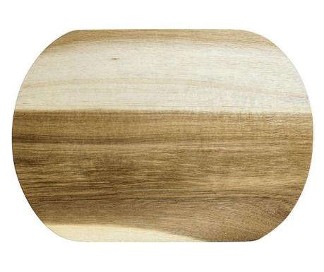 Tocator oval din lemn de salcam 28x20cm, AMBITION Parma