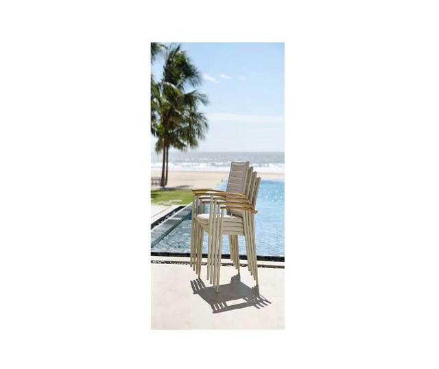 Blagovaonska  stolica za vanjski prostor Portals Range Coral Sand