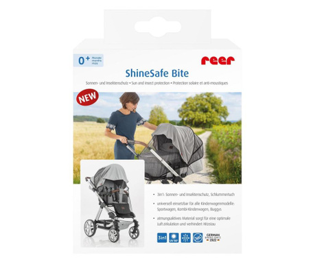 Мрежа за защита от слънце и насекоми MCT ShineSafe Bite за бебешки колички