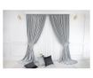 Set od 2 baršunaste zavjese, siva biserna, s trakom, poluprozirne, 250x250 cm