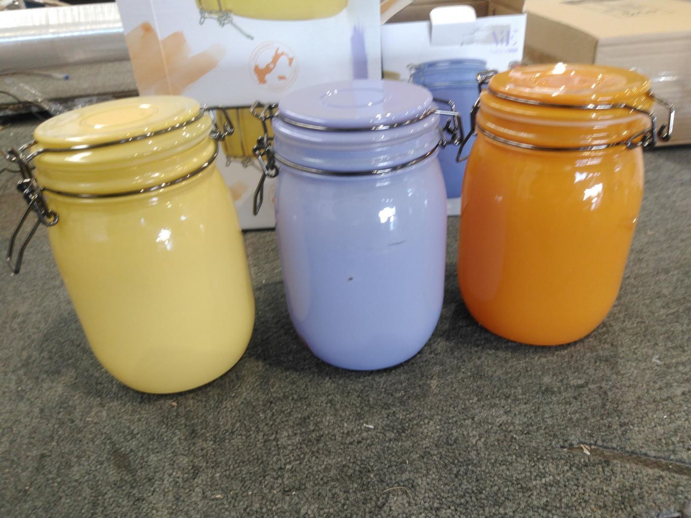 Set 3 staklenke Color 1 L - 9