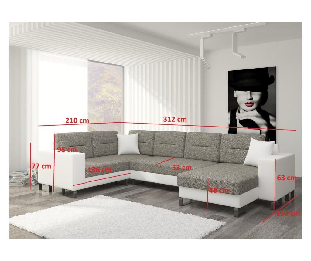 Kutna sofa na razvlačenje u obliku slova U Dorado - 2