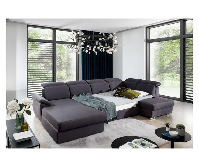 Kutna sofa na razvlačenje u obliku slova U Evanell