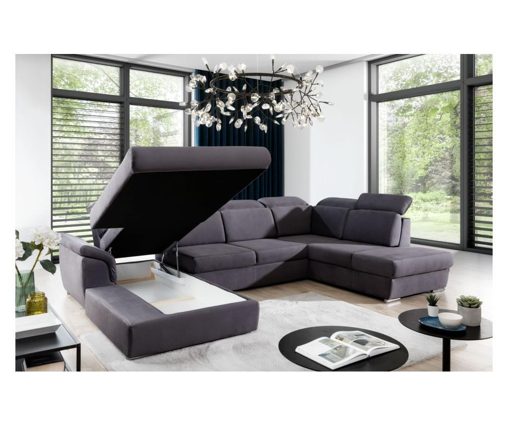 Kutna sofa na razvlačenje u obliku slova U Evanell - 3