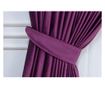 Set od 2 baršunastih zavjesa, šljive boje, s trakom, poluprozirne, 140x250 cm