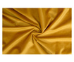 Set de 2 draperii din catifea, galben mustar, cu rejansa, semiopace , 200x250 cm