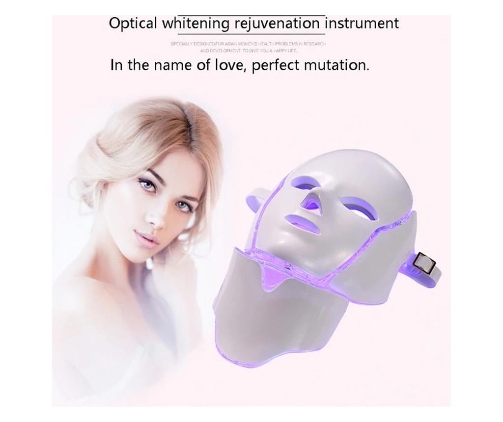 Masca fototerapie fata led, tratament foton rejuvenation, anti-imbatranire, indepartare riduri fine, lifting, cearcane 7 culori - 3