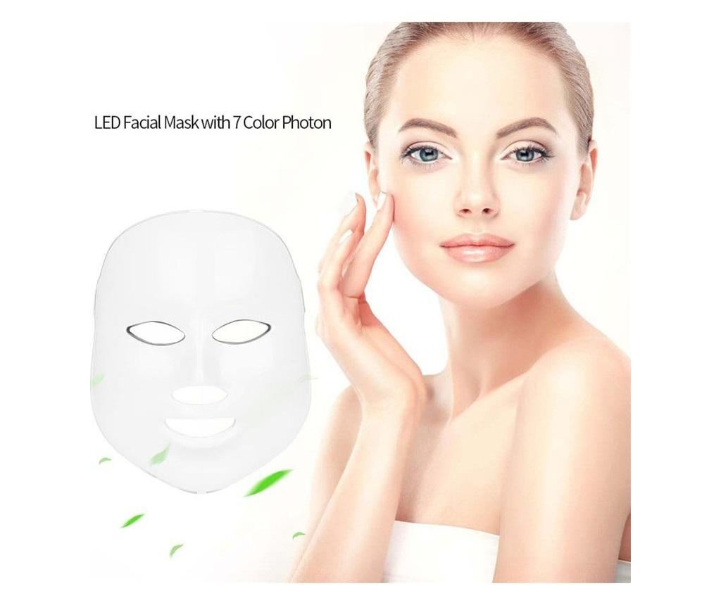 Masca fototerapie fata led, tratament foton rejuvenation, anti-imbatranire, indepartare riduri fine, lifting, cearcane 7 culori - 5