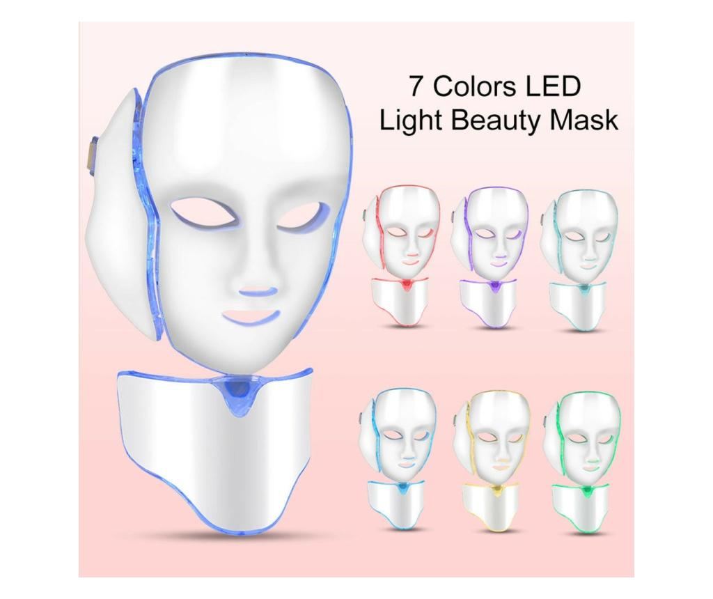 Masca fototerapie fata led, tratament foton rejuvenation, anti-imbatranire, indepartare riduri fine, lifting, cearcane 7 culori - 9