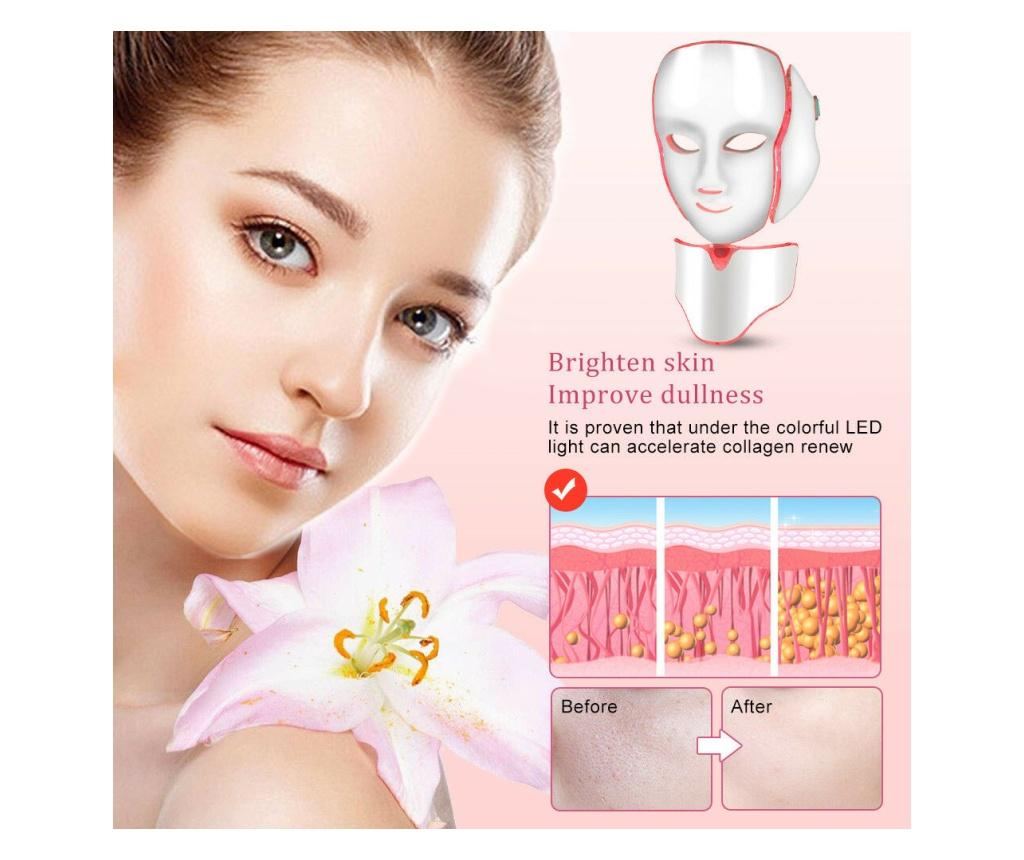 Masca fototerapie fata led, tratament foton rejuvenation, anti-imbatranire, indepartare riduri fine, lifting, cearcane 7 culori - 10