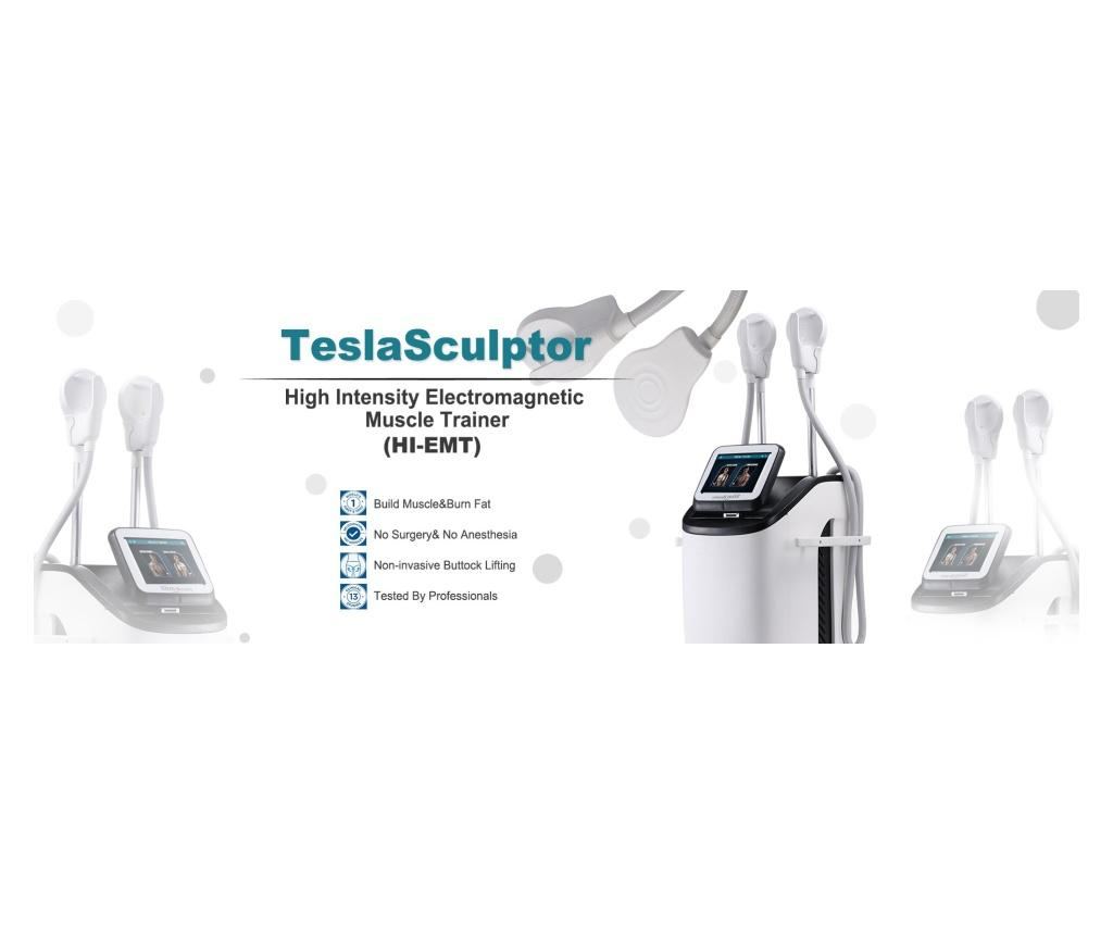 Aparat tesla sculpt hi-emt remodelare corporala, tonifiere abdomen, 2 ...