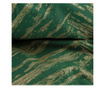 Set de pat Double Satin Eurofirany, Metali10, bumbac satinat, verde inchis/auriu deschis