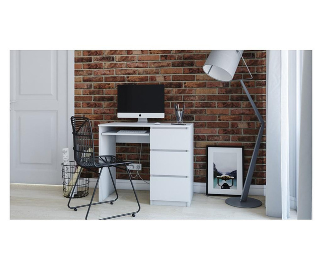 Drohmo lima p számítógépasztal, matt fehér