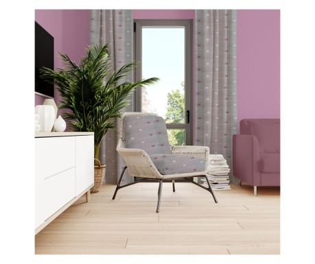 Готова завеса brest coor fucsia с размер 140х255 см. с перделък на кукички 