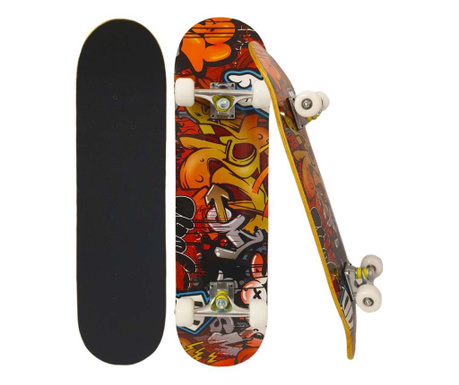 Skateboard sts, abec 7, aluminiu, 79x20 cm, graffiti, hb4004-a