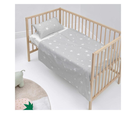 Komplet krevetića za posteljinu i 1 jastučnice Little Star Grey