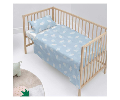 Komplet krevetića za posteljinu i 1 jastučnice Clouds Blue