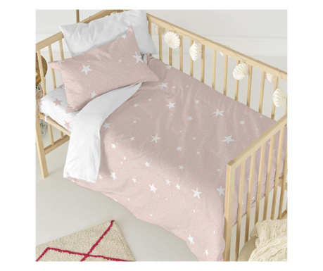 Posteljina za krevetić Little Star Pink