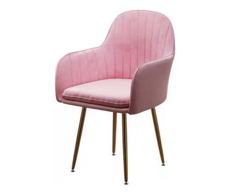 Стол за дамска тоалетка в розов цвят 57х47х85см