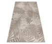 FLOORLUX Sisal String Rug 20504 Leaves, champagne / dark gray JUNGLE 200x290 cm