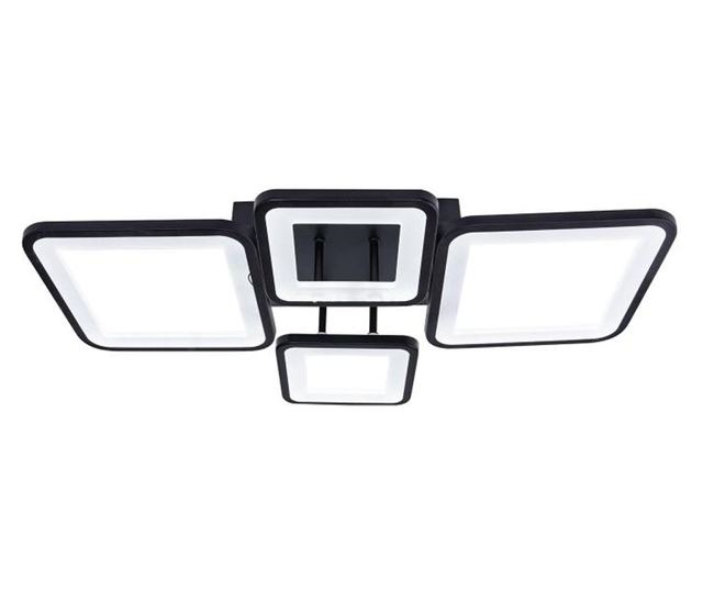 Lustra led Clics Kosmos, 120W, reglabila prin telecomanda, lumina calda, rece, neutra, negru