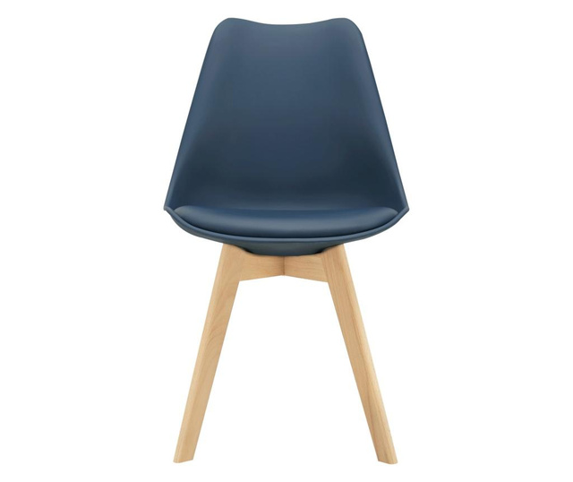Étkezőszék dubrovnik kék szett 6 darabos székborítás: 100% pu műbőr széklábak: bükkfa konyhaszék 81 x 49 x 57 cm [en.casa]
