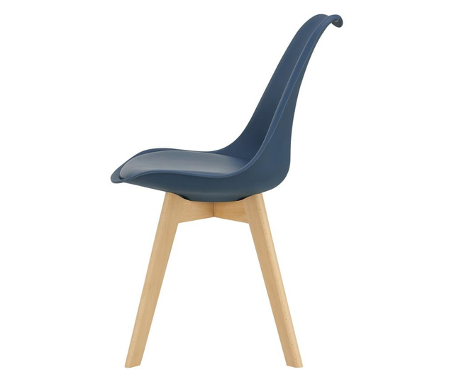 Étkezőszék dubrovnik kék szett 6 darabos székborítás: 100% pu műbőr széklábak: bükkfa konyhaszék 81 x 49 x 57 cm [en.casa]