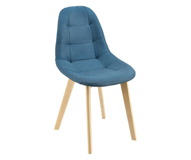 Étkezőszék szett kopparberg párnázott ülőfelület 86 x 53 x 47 cm 100% poliészter/bükkfa kék [en.casa]