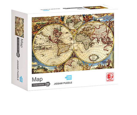 Пъзел карта на света (1000 елемента) EmonaMall - Код W3551