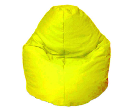 Fotel puff, babzsák, körte formájú sárga - vízálló anyag