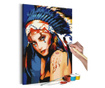 Pictura pe numere - Native American Girl - 40x60cm